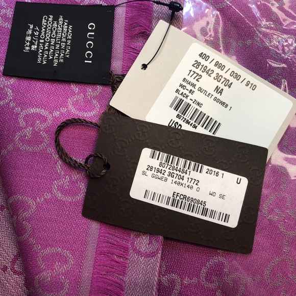 Gucci wool silk GG scarf - Picture 12 of 12